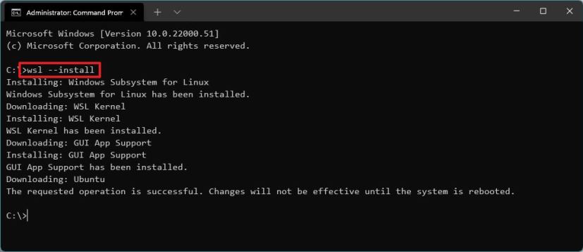 Windows 11 install WSL