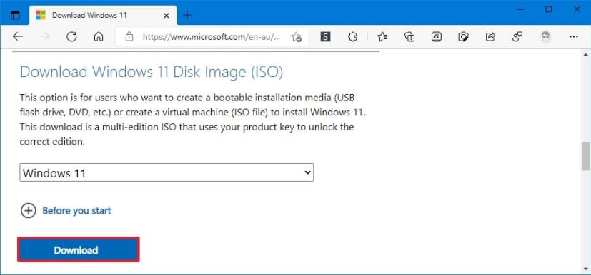 Windows 11 ISO download