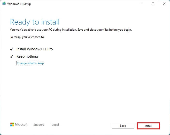 Windows 11 ISO clean install setup